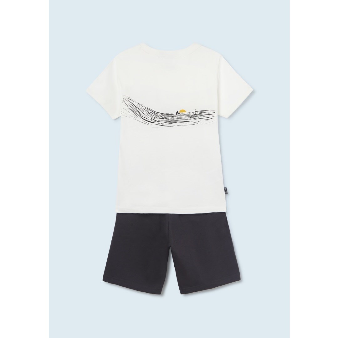 Mayoral Yazlık Erkek Kısa Kol T-shirt Şort 2'li Set Siyah