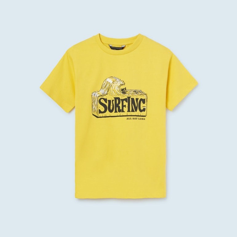 Mayoral Yazlık Erkek Kısa Kol T-shirt Şort 3'lü Set Sarı