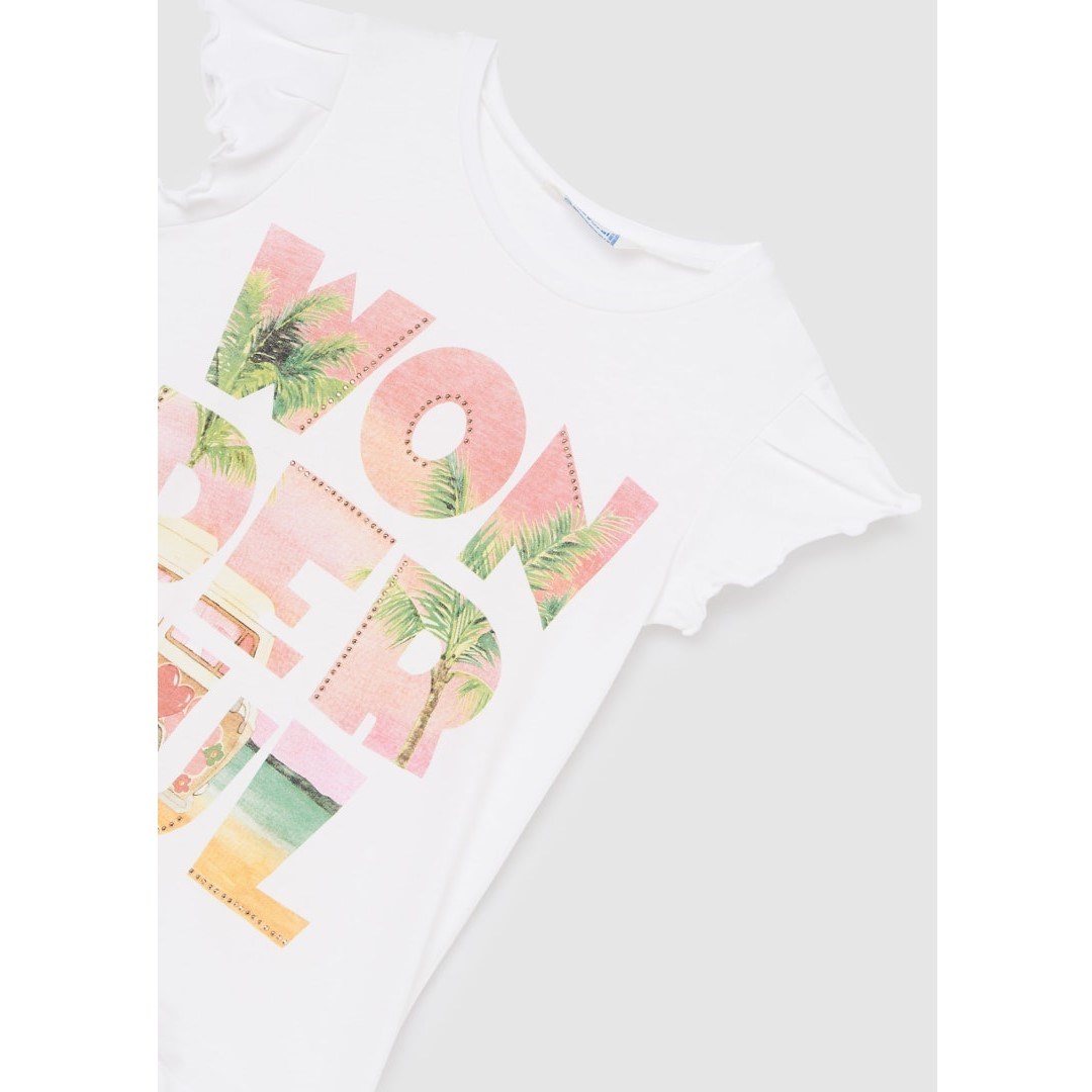 Mayoral Yazlık Kız T-shirt Tayt 2'li Set Pembe
