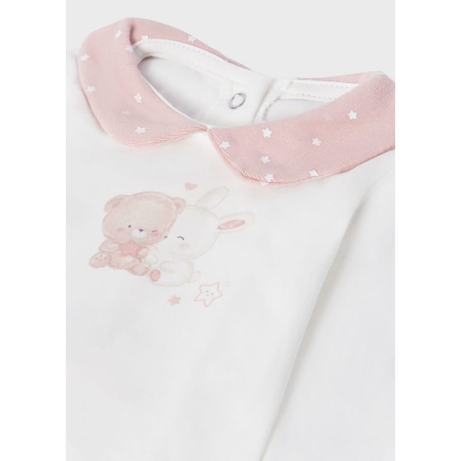 Mayoral Yazlık Kız Bebek Body Patikli Pantolon 3'lü Set Pembe