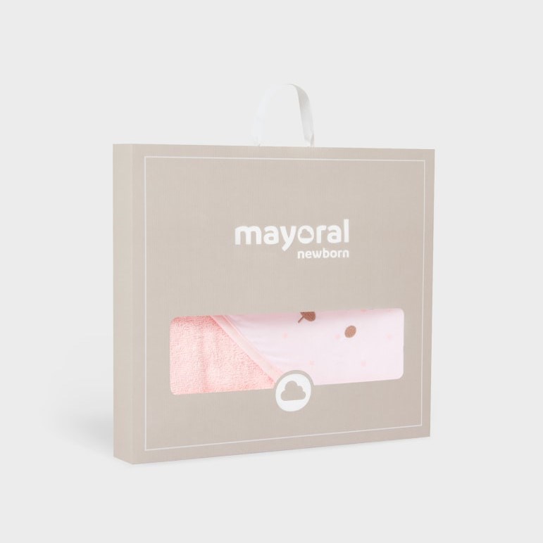 Mayoral Yazlık Kız Bebek Banyo Havlusu Pembe 