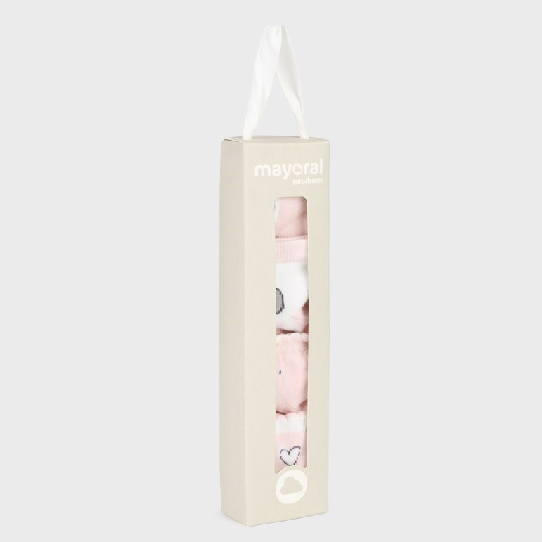 Mayoral Yazlık Kız Bebek Çorap 4'lü Set Pembe