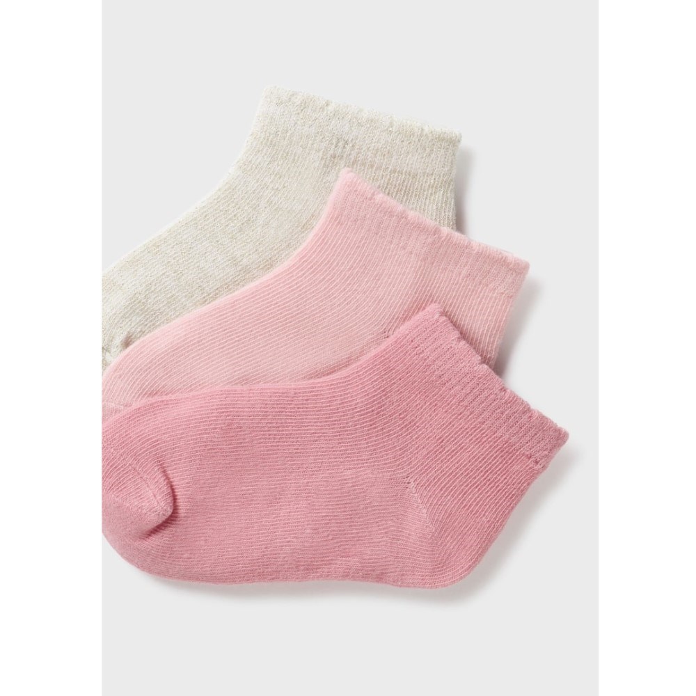 Mayoral Yazlık Kız Bebek Çorap 3'lü Set Pembe