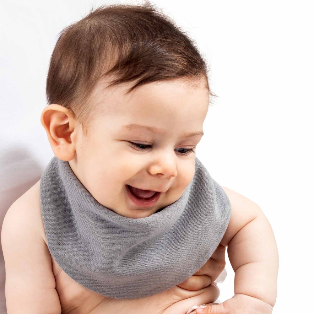 Zuppers Müslin Bebek Fular Önlük Gri