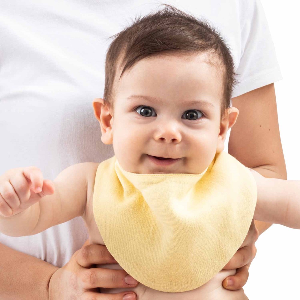 Zuppers Müslin Bebek Fular Önlük Sarı