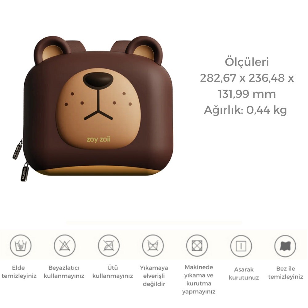 Zoyzoii Forest Serisi Cute Big Brown Bear Sırt Çantası 