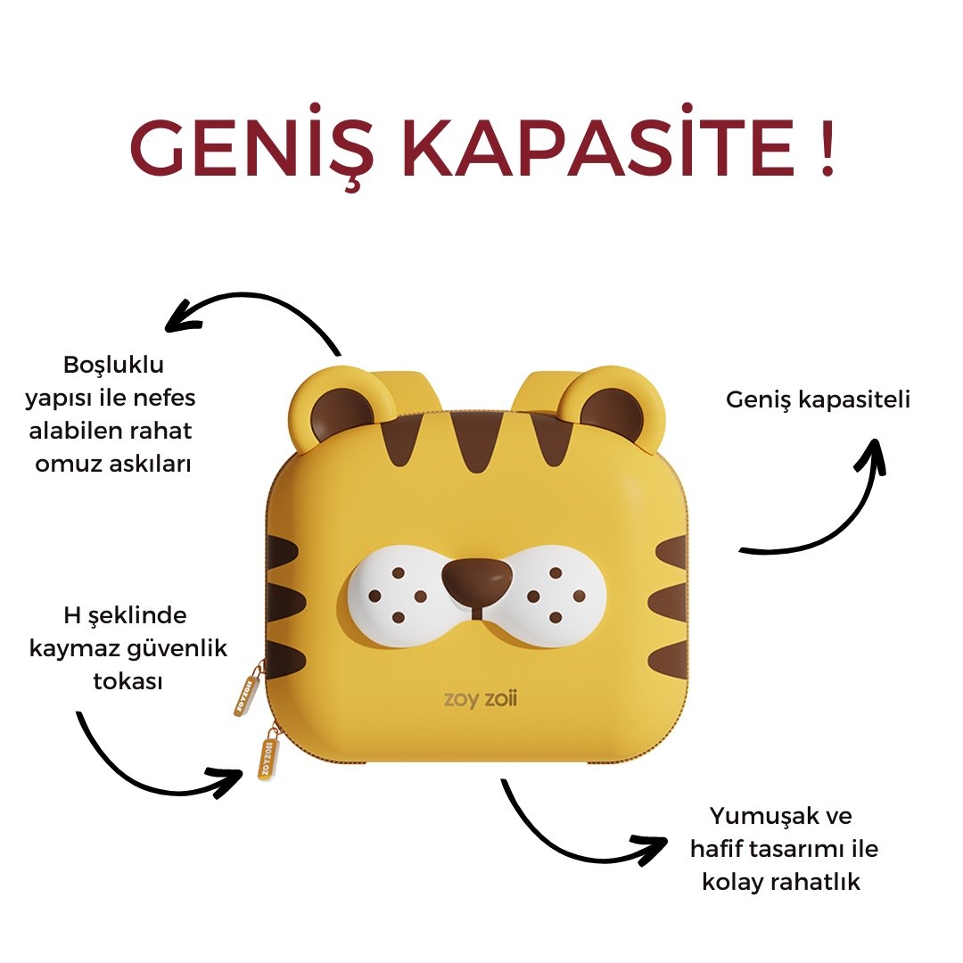 Zoyzoii Animal Serisi Tiger Sırt Çantası 