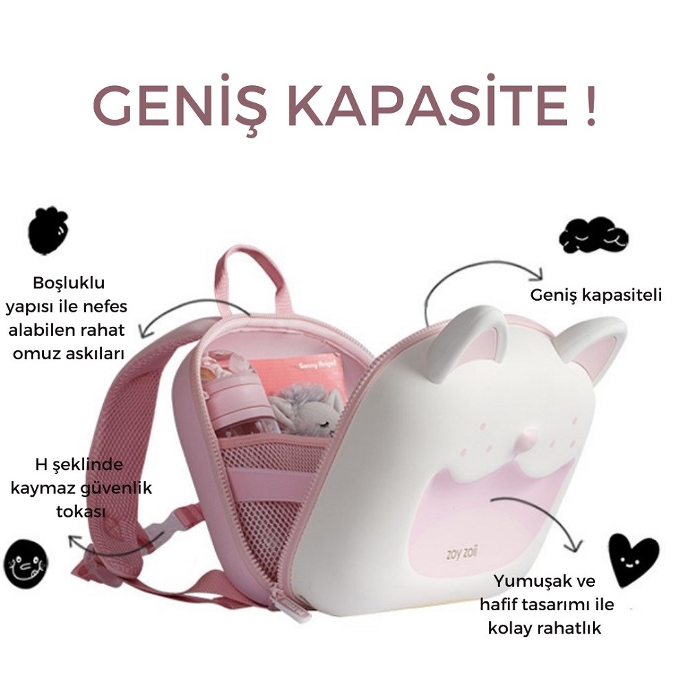 Zoyzoii Animal Serisi Pink Fox Sırt Çantası 