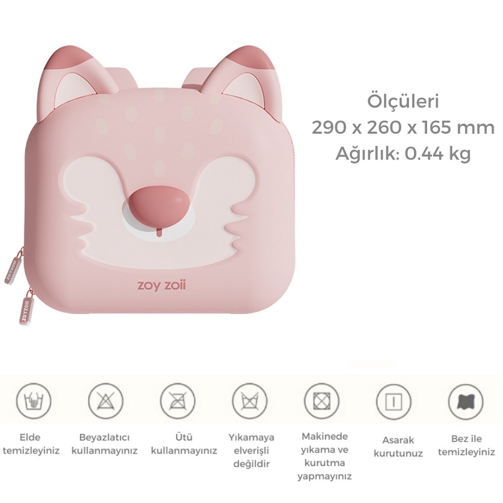 Zoyzoii Animal Serisi Pink Fox Sırt Çantası 