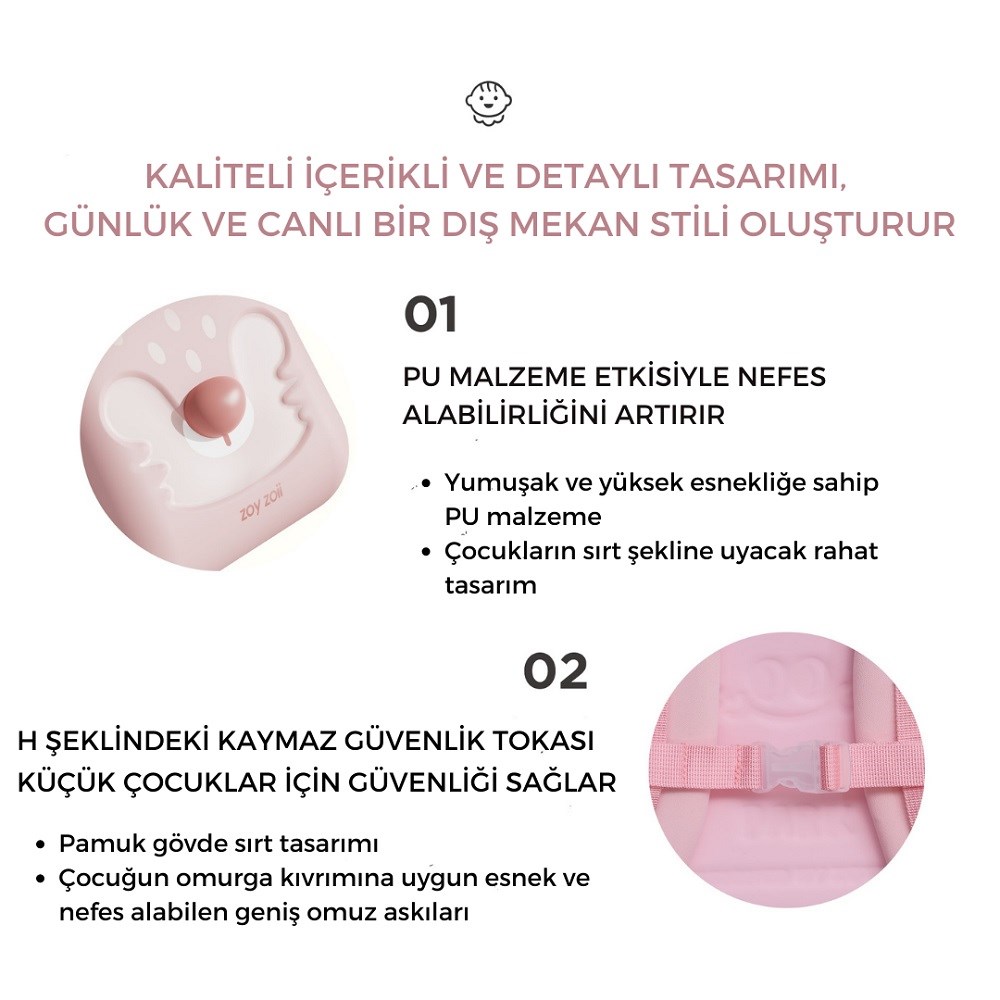 Zoyzoii Animal Serisi Pink Fox Sırt Çantası 