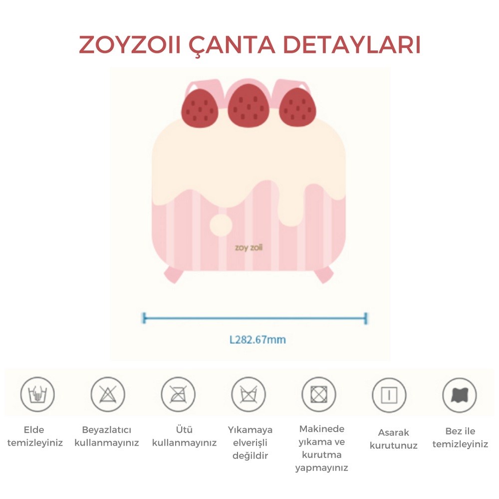 Zoyzoii Delicious Serisi Cream Cake Sırt Çantası 