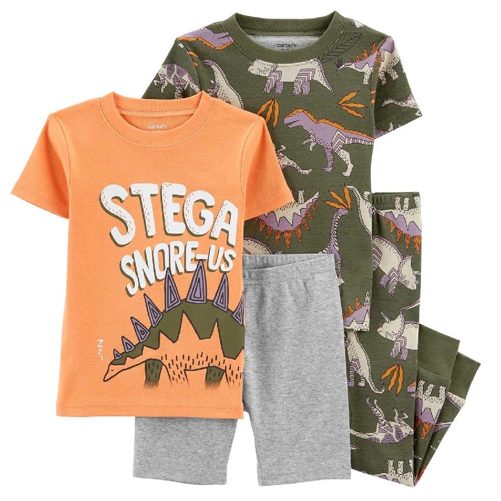 Carter's Yazlık Erkek Çocuk Pijama 4'lü Set Turuncu