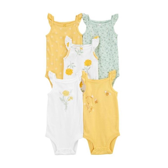 Carter's Layette Kız Bebek 5'li Body Set Yeşil