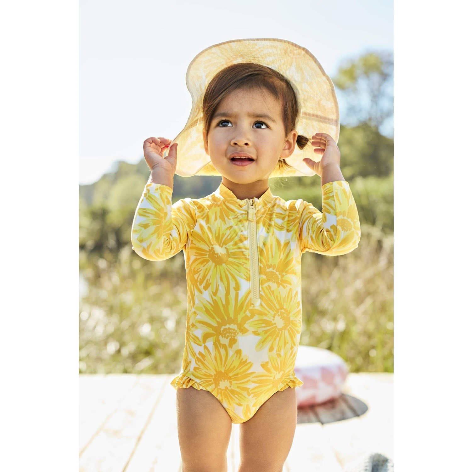 Carter's Yazlık Kız Bebek Güneş Koruyuculu Mayo Sarı