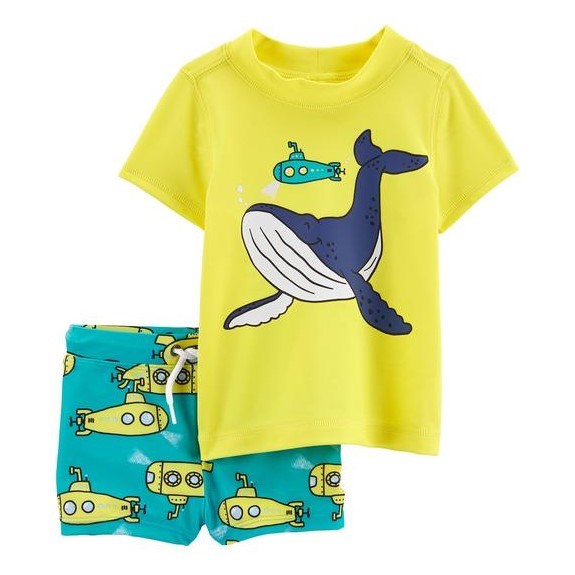Carter's Yazlık Erkek Bebek Güneş Koruyuculu Mayo Sarı