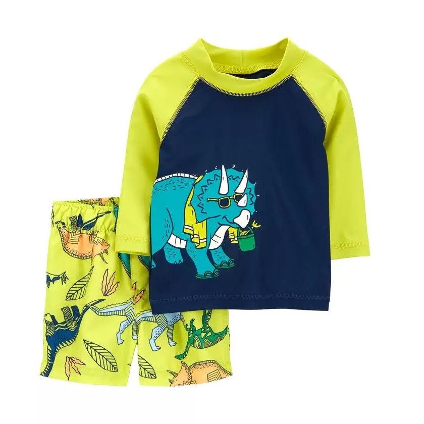 Carter's Yazlık Erkek Çocuk Güneş Koruyuculu Mayo Set - Uzun Kollu Koyu Mavi