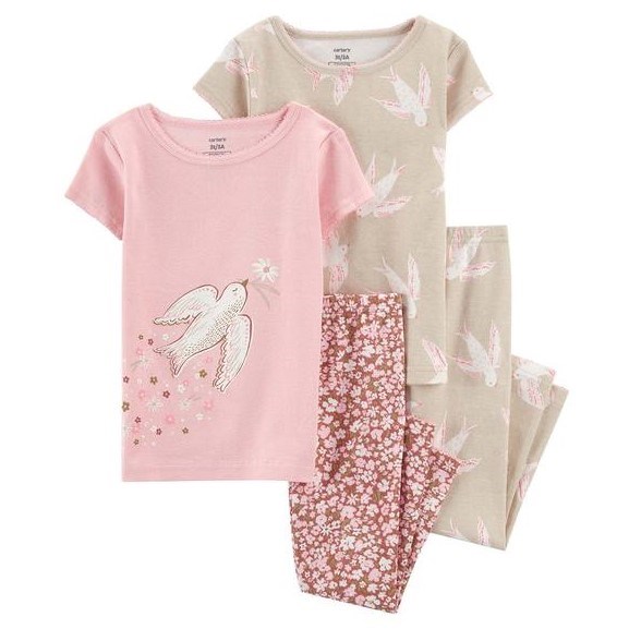 Carter's Yazlık Kız Çocuk Pijama 4'lü Set
