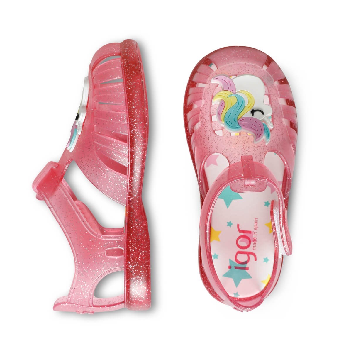 igor Yazlık Çocuk Sandaleti Tobby Gloss Unicornio Fucsıa Glıtter Pembe