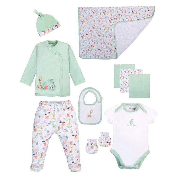Minycenter Erkek Bebek Hastane Çıkışı 10'lu Set Yeşil