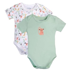 Miny Center Yazlık Erkek Bebek 2'li Kısa Kollu Body