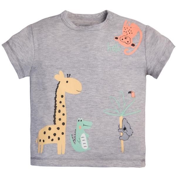 Miny Center Yazlık Erkek Bebek Tshirt Gri