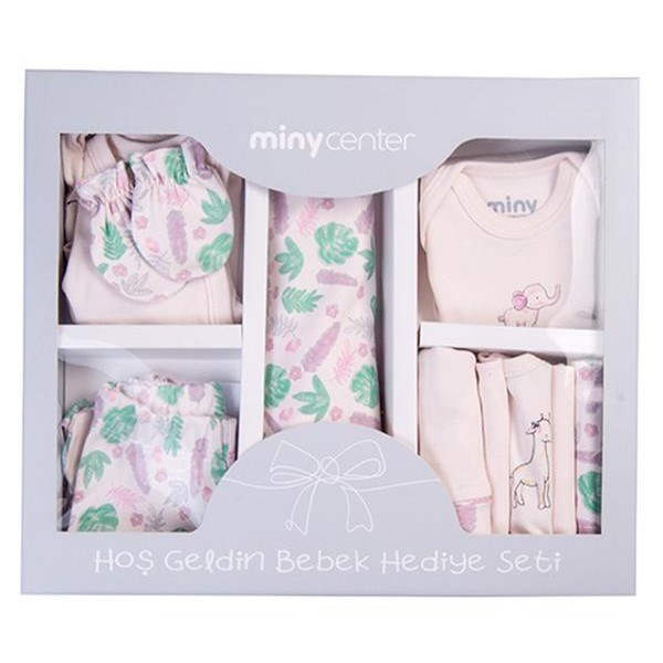 Minycenter Kız Bebek Hastane Çıkışı 10'lu Set Pembe