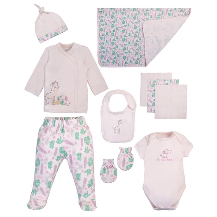 Minycenter Kız Bebek Hastane Çıkışı 10'lu Set Pembe