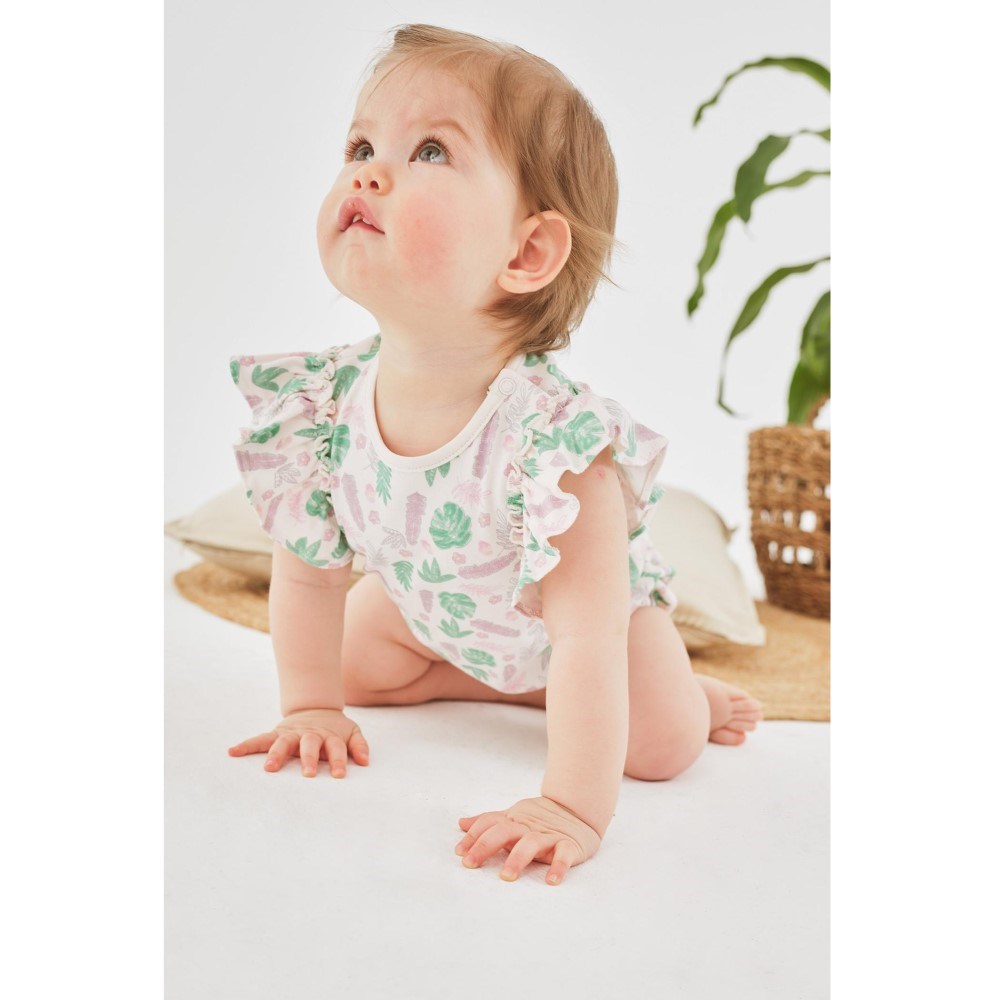 Minycenter Yazlık Kız Bebek 2'li Kısa Kollu Body Pembe