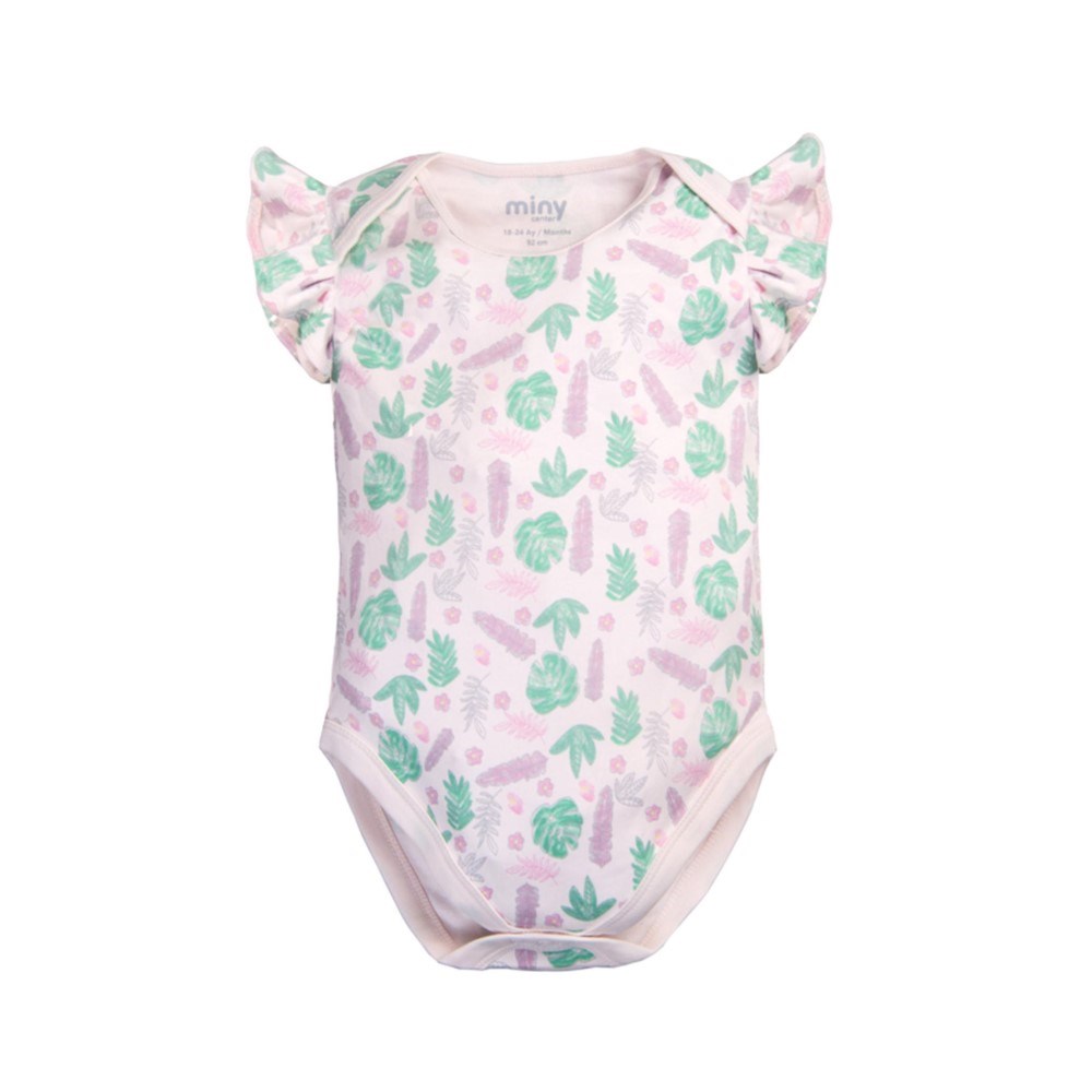 Minycenter Yazlık Kız Bebek 2'li Kısa Kollu Body Pembe