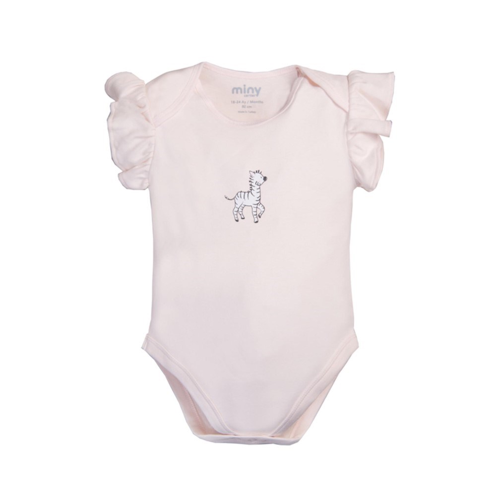 Minycenter Yazlık Kız Bebek 2'li Kısa Kollu Body Pembe