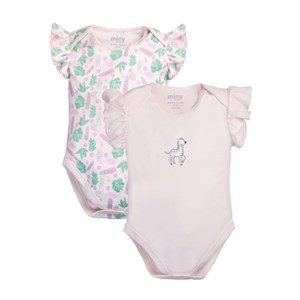Miny Center Yazlık Kız Bebek 2'li Kısa Kollu Body
