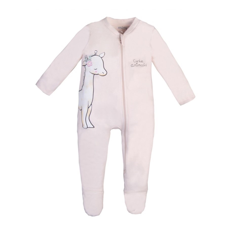 Minycenter Yazlık Kız Bebek Tulum Pembe