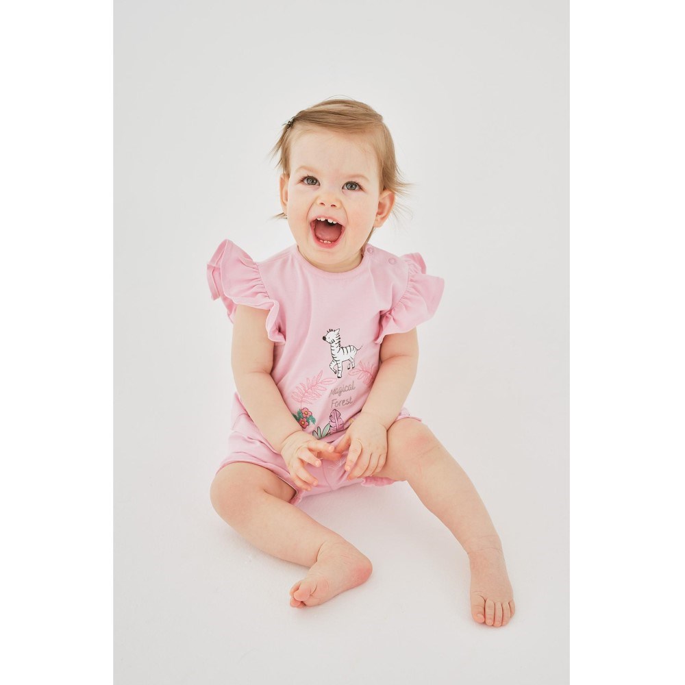 Miny Center Yazlık Kız Bebek T-shirt Pembe