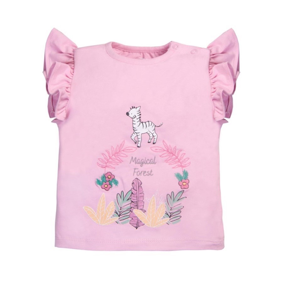Miny Center Yazlık Kız Bebek T-shirt Pembe