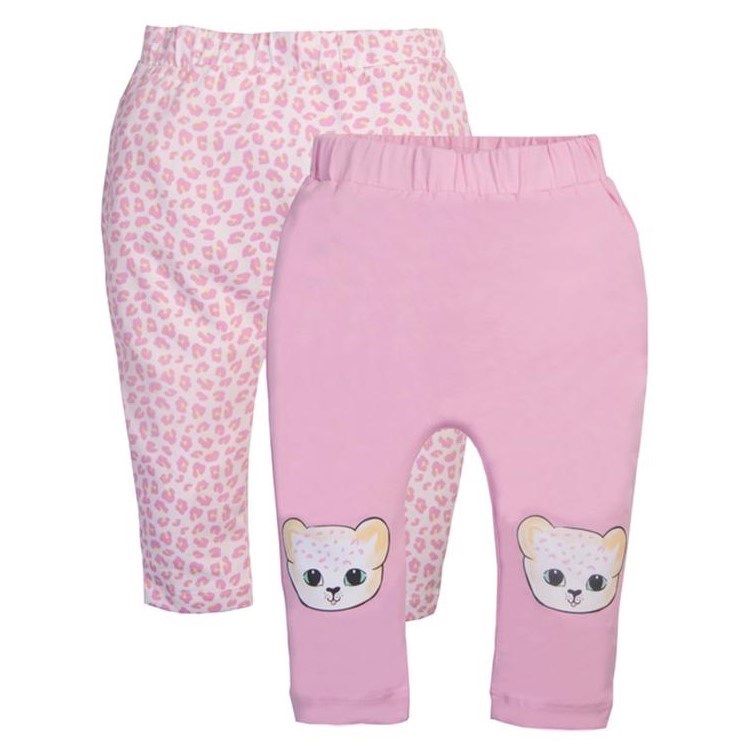 Minycenter Yazlık Kız Bebek Tayt 2'li Set Pembe