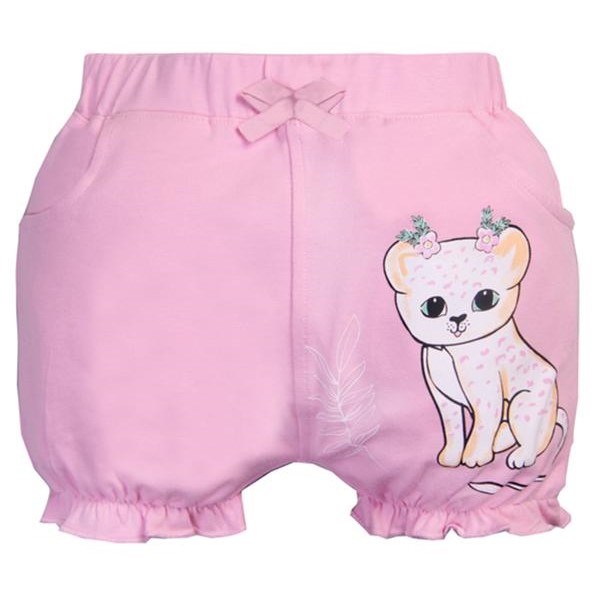MinycenterYazlık Kız Bebek Şort 2'li Set Pembe