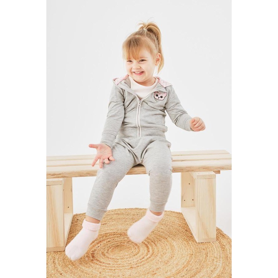 Minycenter Yazlık Kız Bebek Sweat-shirt Gri