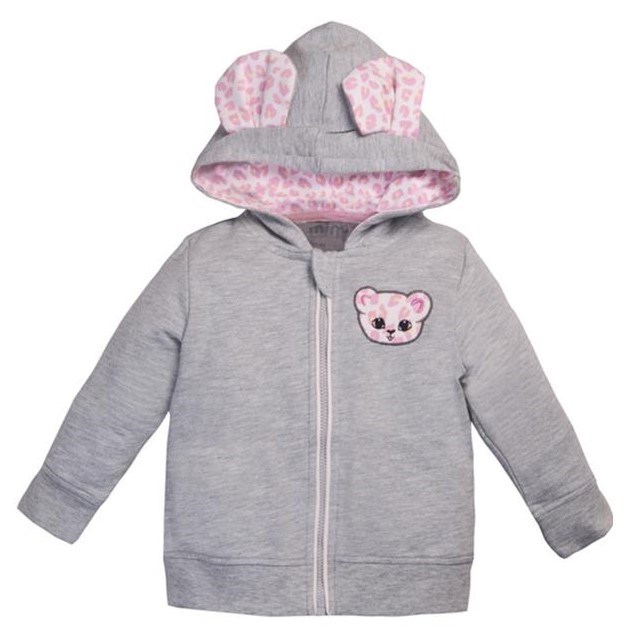Minycenter Yazlık Kız Bebek Sweat-shirt Gri