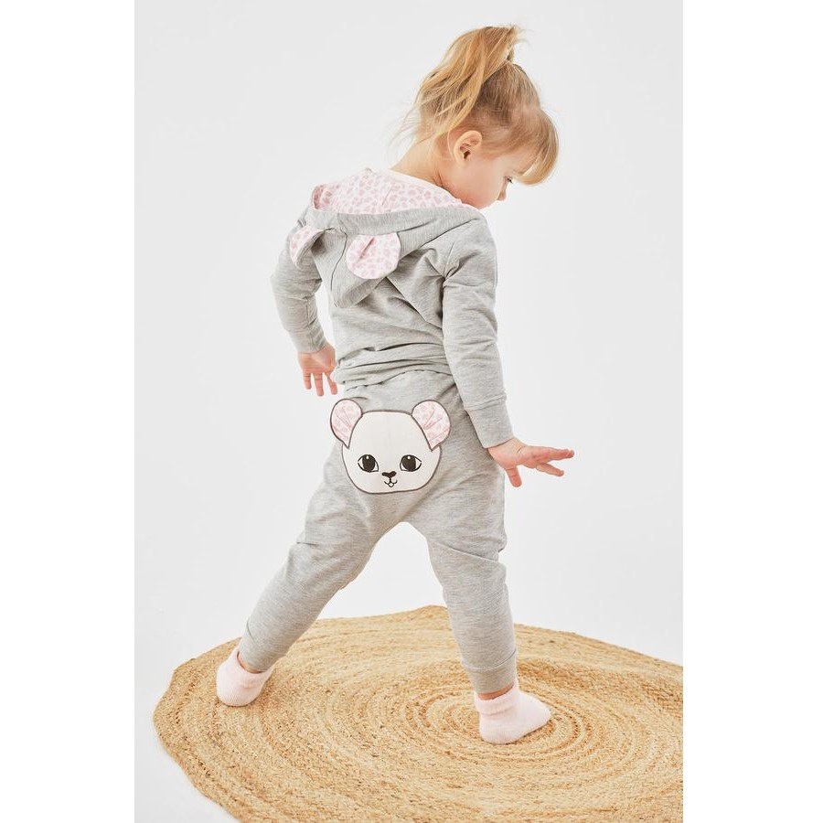 Minycenter Yazlık Kız Bebek Sweat-shirt Gri