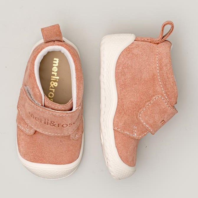 Merli Rose Stride Süet İlk Adım Botu Pembe