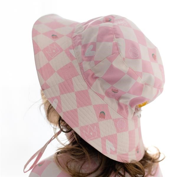 Mama Yoyo UV Korumalı Şapka Love Square Pembe