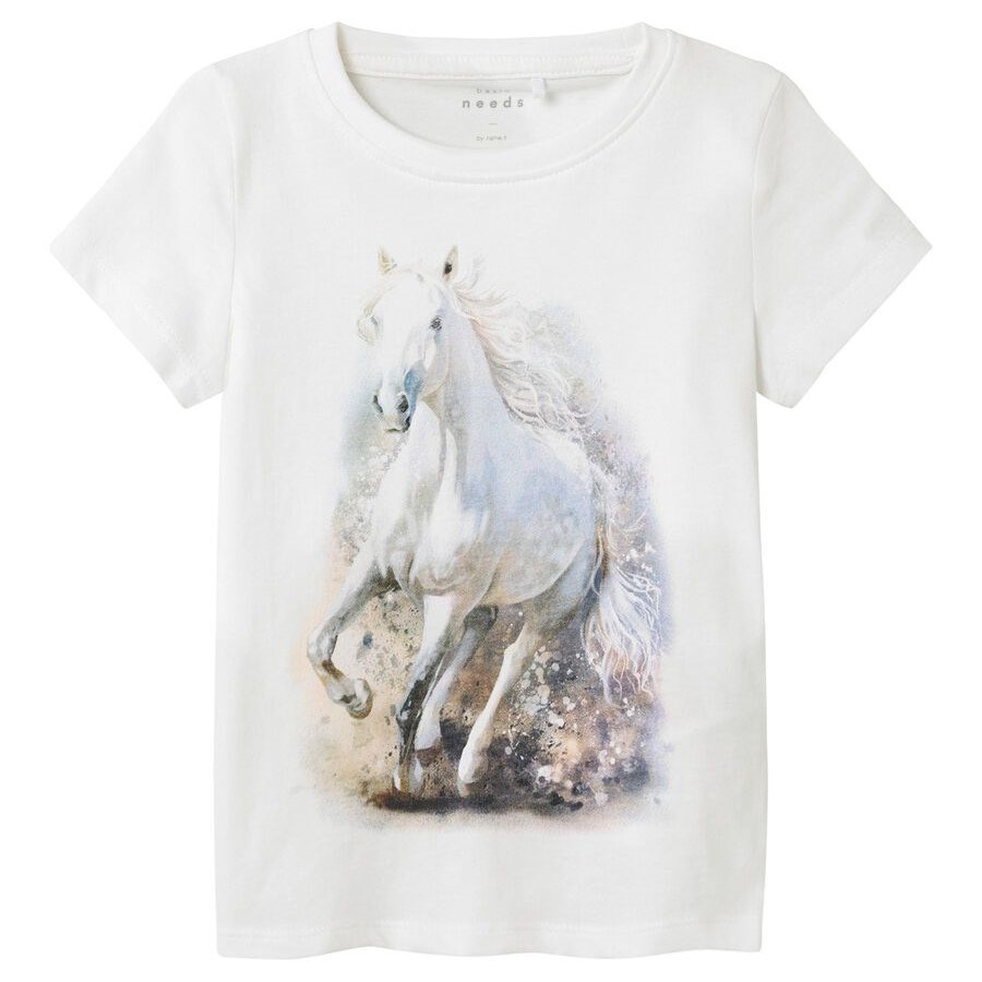 Name It Yazlık Kız Kısa Kol T-shirt Beyaz