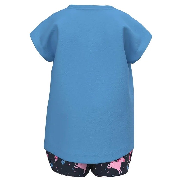Name It Yazlık Kız T-shirt Şort 2'li Set Mavi
