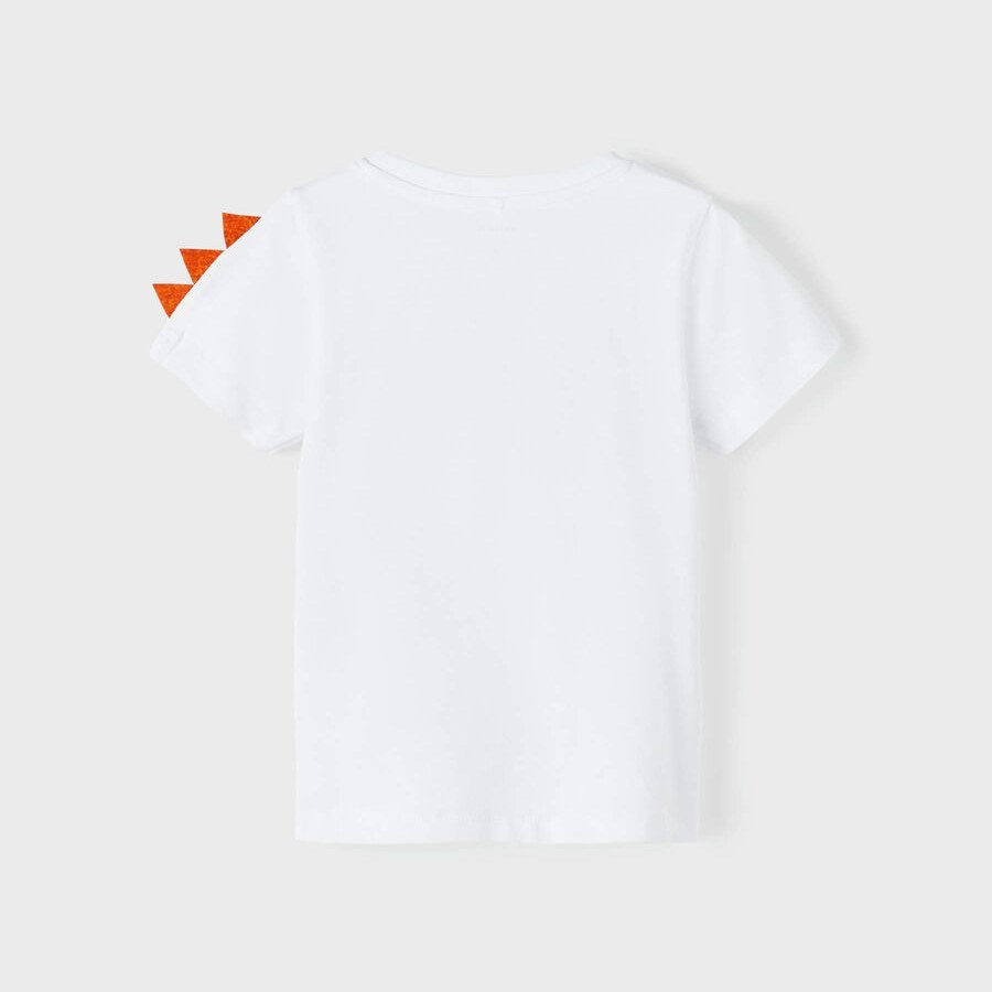 Name It Yazlık Erkek Orijinal Dinozor Desenli Kısa Kol T-shirt Beyaz
