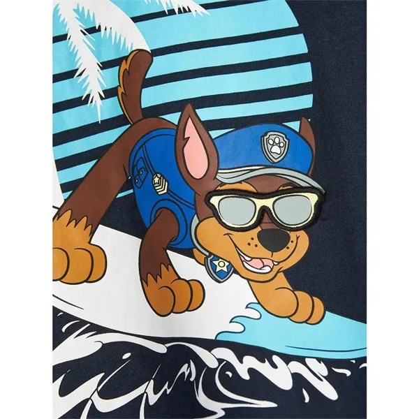 Name It Yazlık Erkek Orijinal Paw Patrol Desenli Kısa Kol T-shirt Koyu Mavi