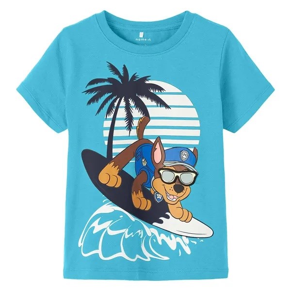 Name It Yazlık Erkek Orijinal Paw Patrol Desenli Kısa Kol T-shirt Mavi