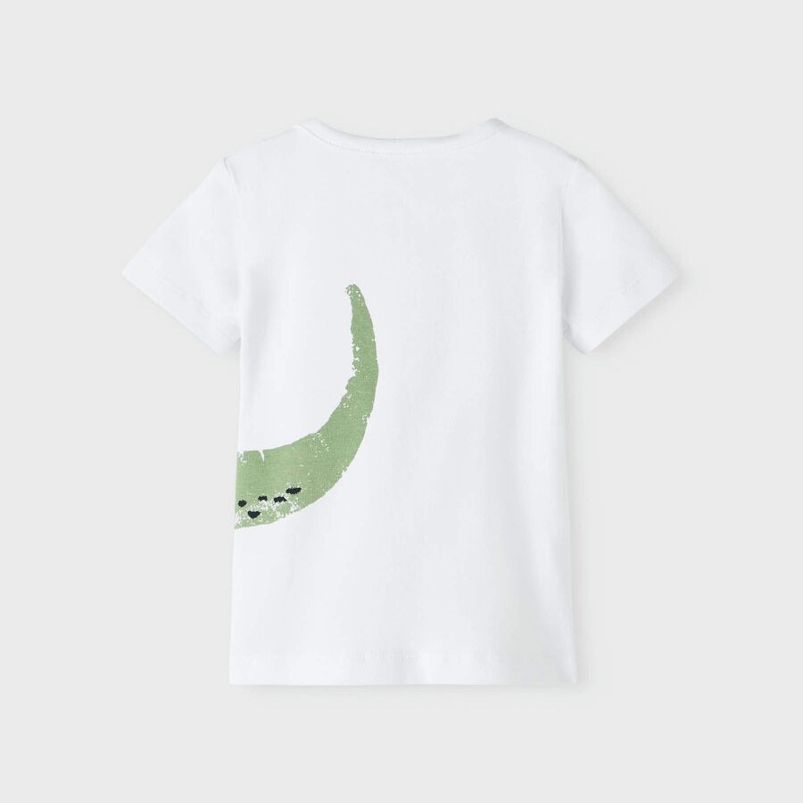 Name It Organik Yazlık Erkek Bebek Kısa Kol T-shirt Beyaz
