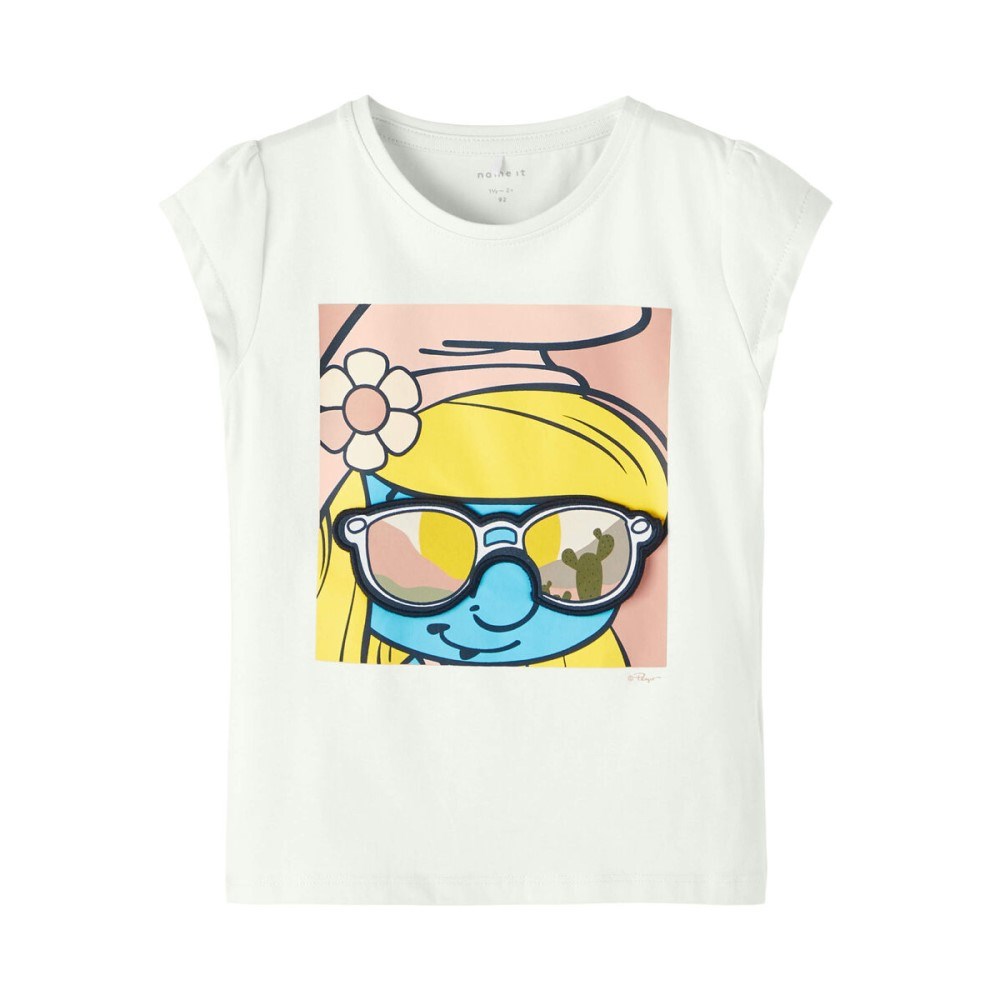 Name It Yazlık Kız Kısa Kol T-shirt Beyaz
