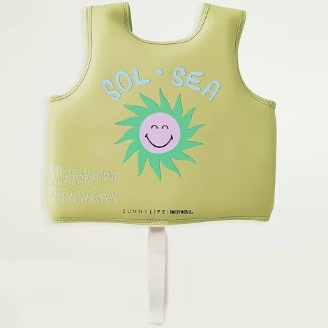Sunnylife Swim Vest 1-2 SMILEY World Sol Sea Deniz Yeleği 