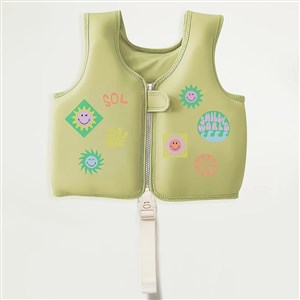 Sunnylife Swim Vest 1-2 SMILEY World Sol Sea Deniz Yeleği